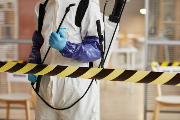 Professional Biohazard Cleanup technician working in Center Point, TX